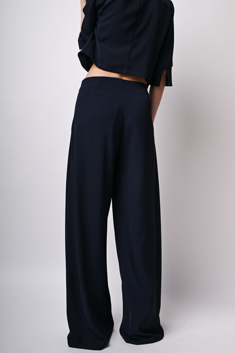 Pantaloni palazzo con zip