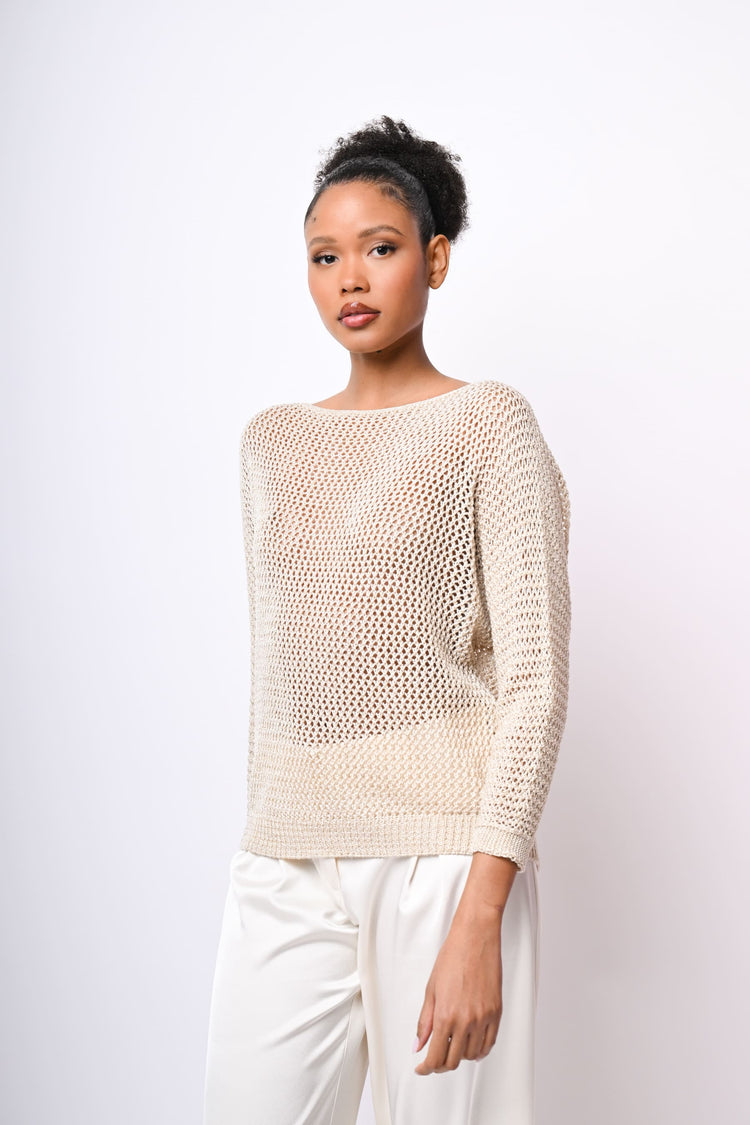 Pull in lurex crochet