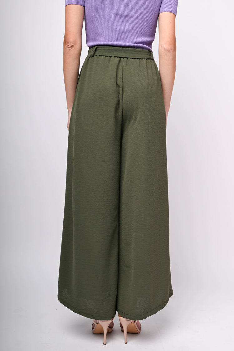 Pantaloni palazzo con cintura