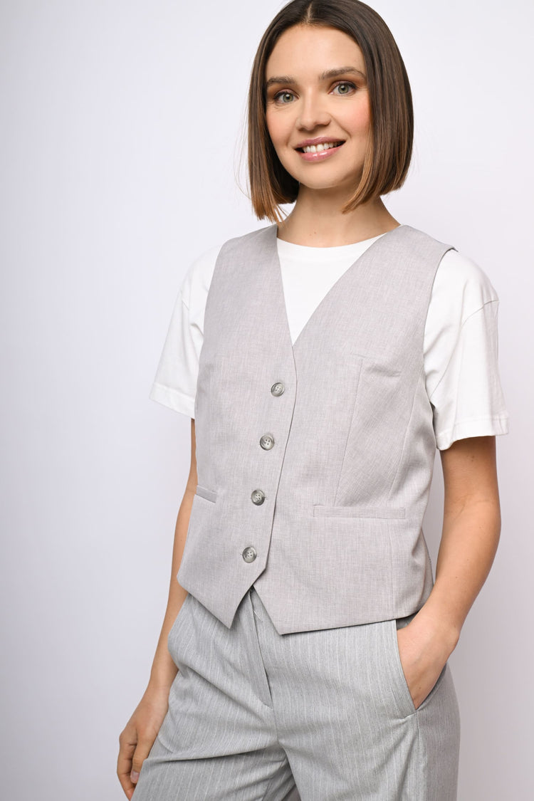 Gilet con retro in raso