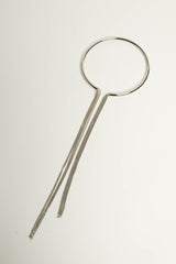 Collana rigida con fili extra-long argento
