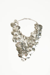 Collana argento a cascata con piastrine