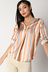 Blusa in raso a righe