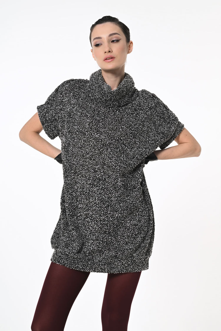 Mini abito in maglia bouclé