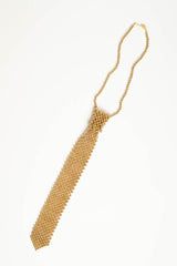 Collana a cravatta oro con sfere luminose