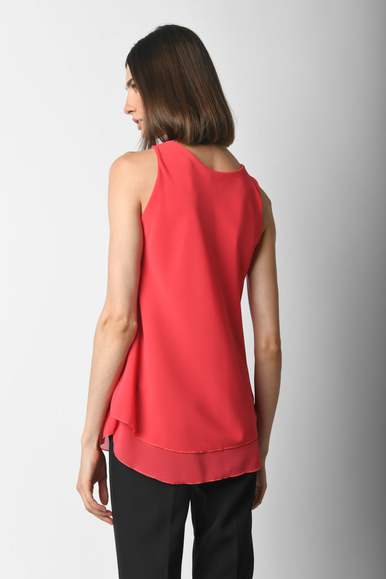 Top con scollo drappeggiato