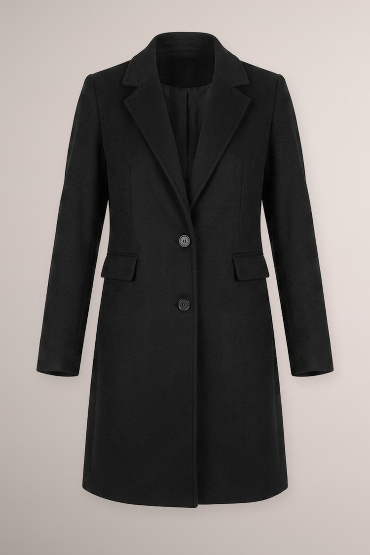 Cappotto classico monopetto nero