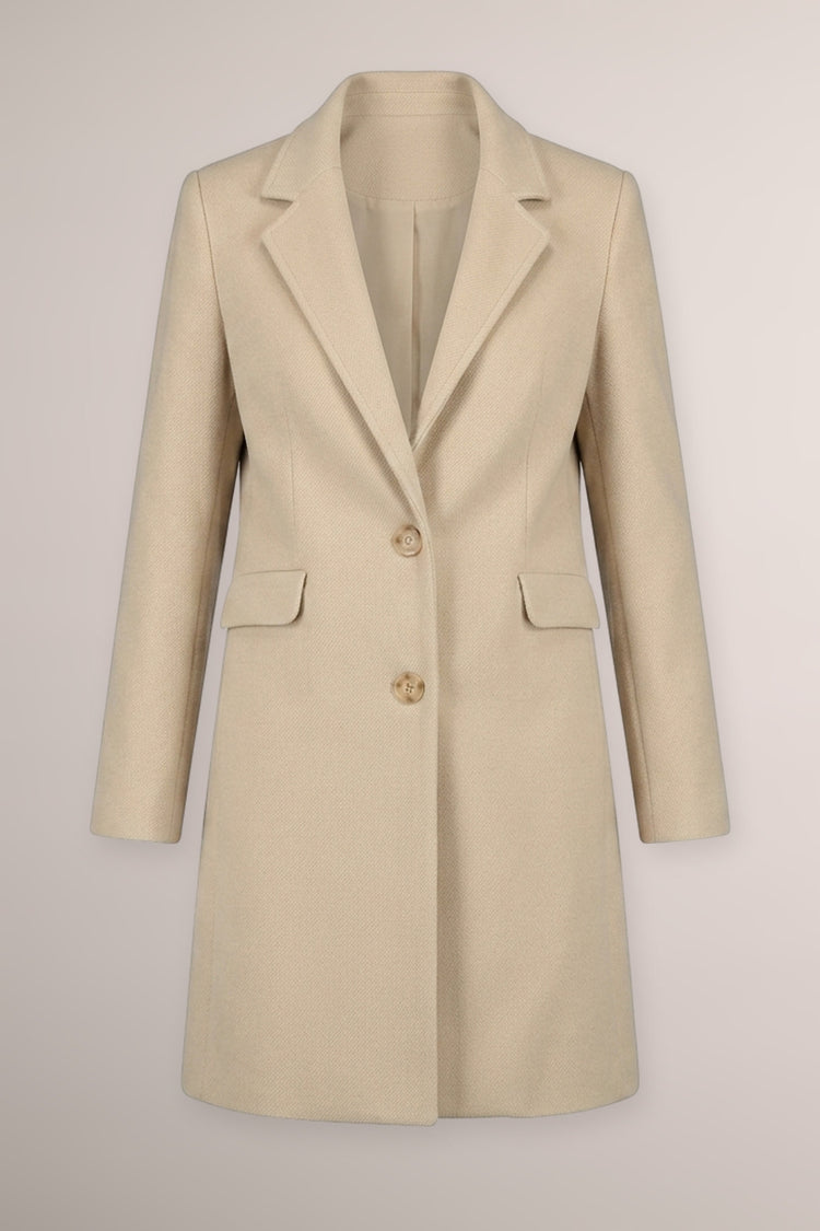 Cappotto classico monopetto avorio