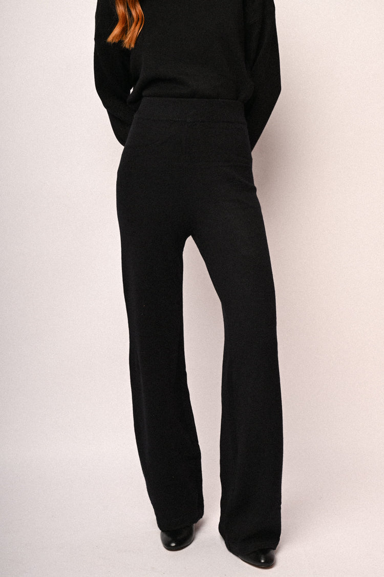 Pantaloni palazzo in maglia