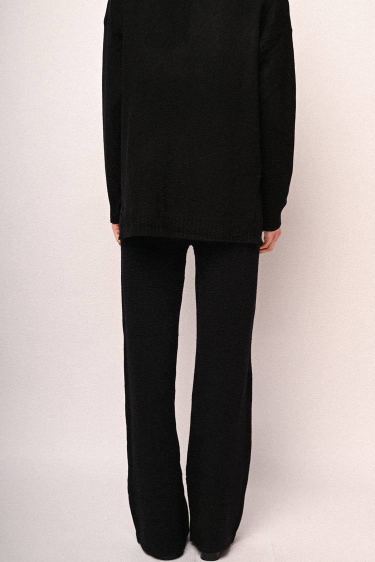 Pantaloni palazzo in maglia