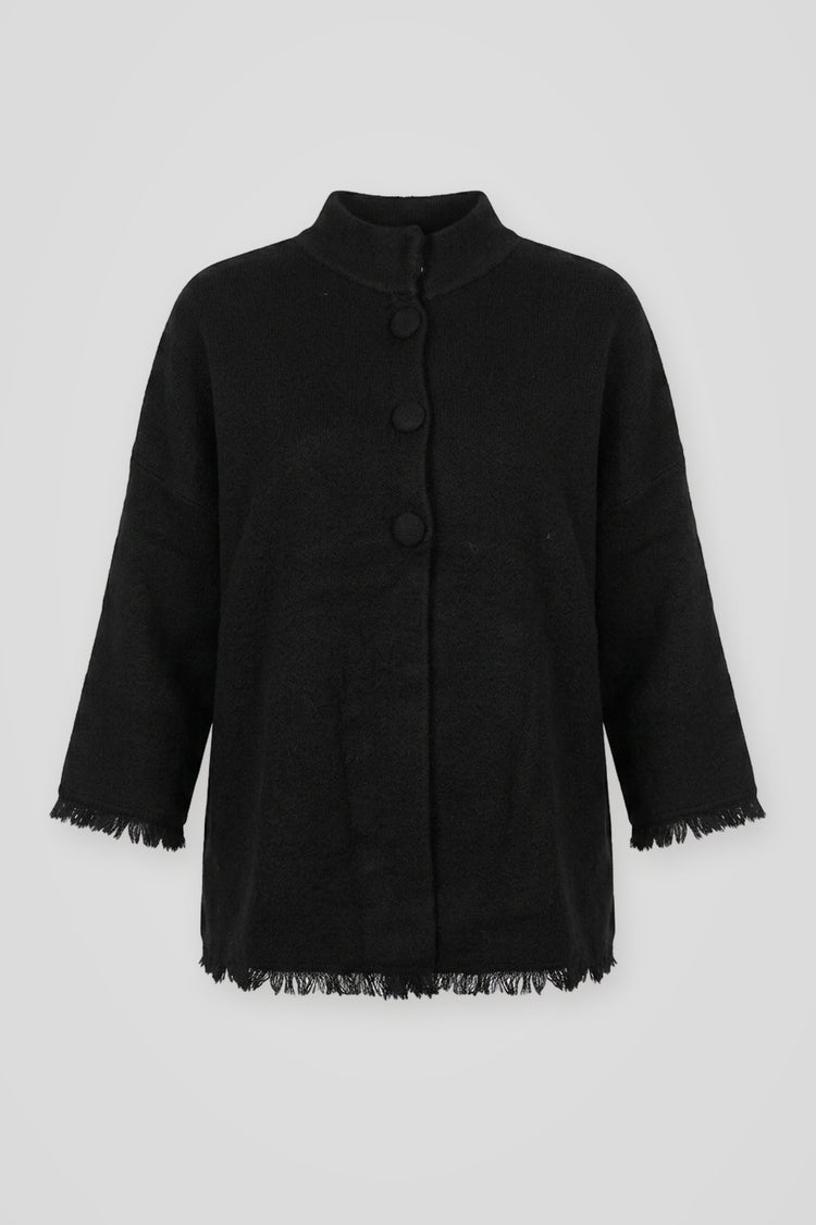 Cardigan con colletto alla coreana