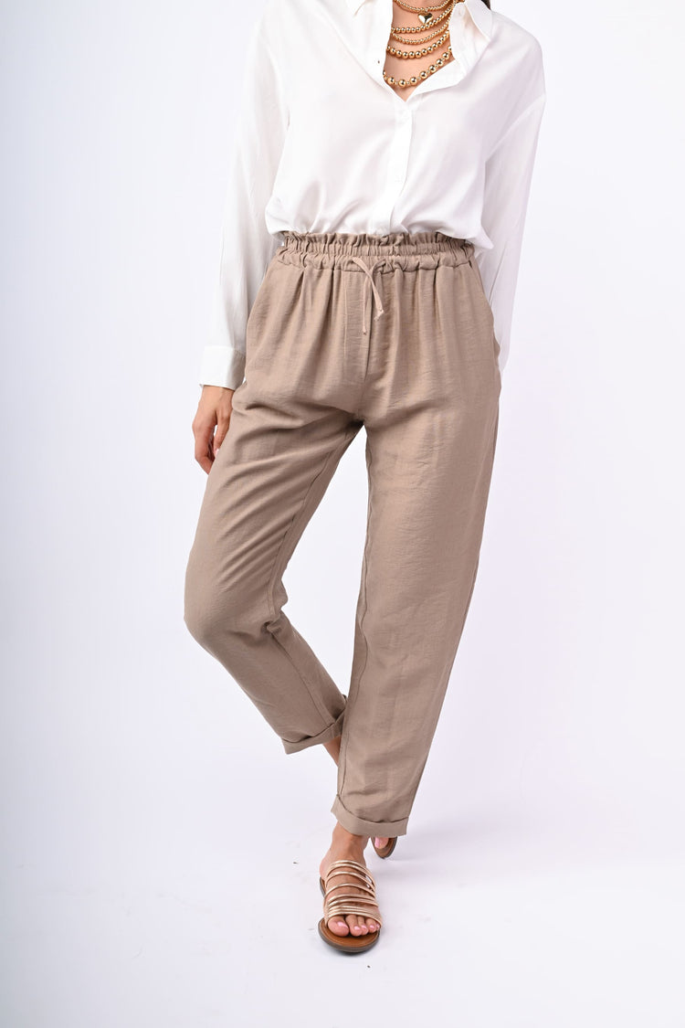 Pantaloni jogger misto viscosa