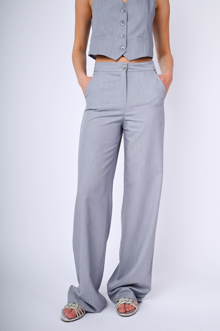 Pantaloni palazzo misto viscosa