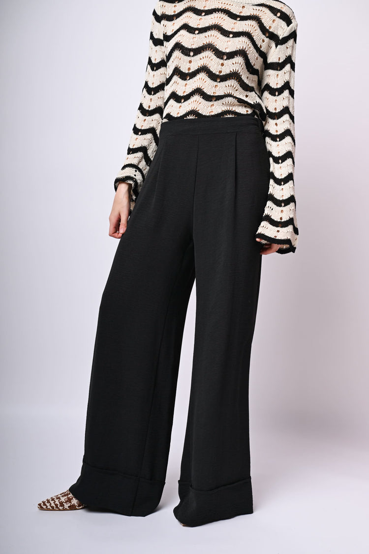 Pantaloni palazzo con pieghe