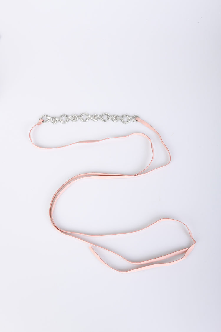 Cintura sottile con cerchi di strass