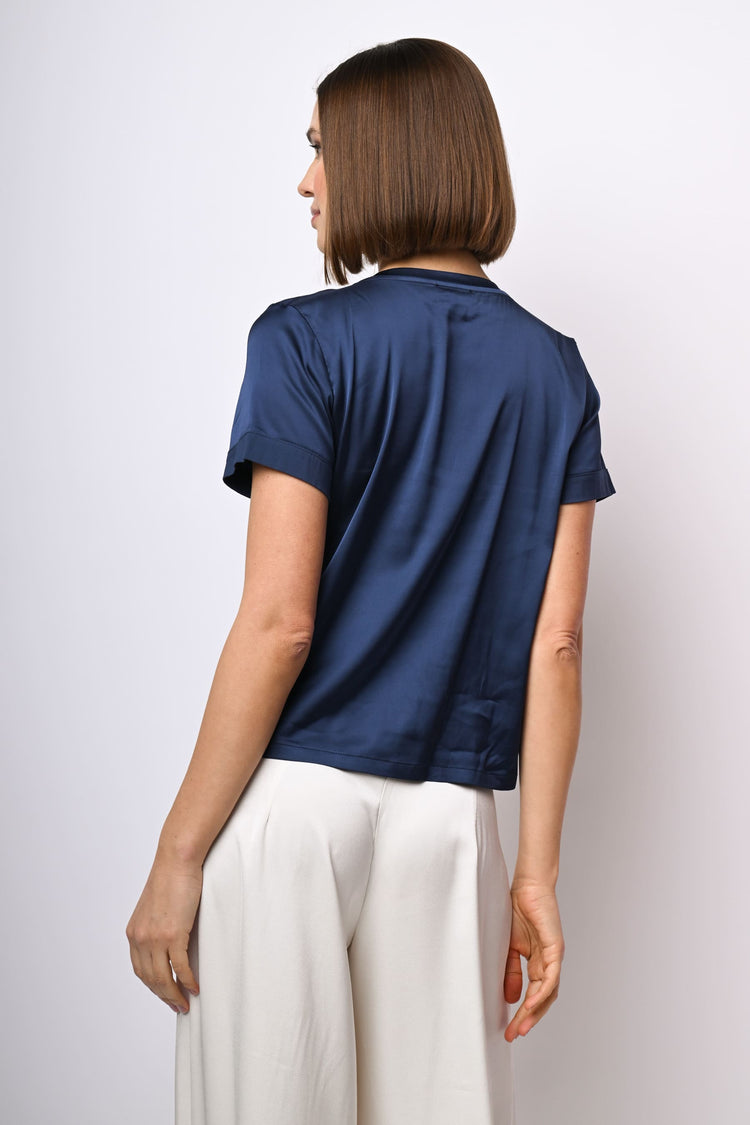 T-shirt in raso di viscosa