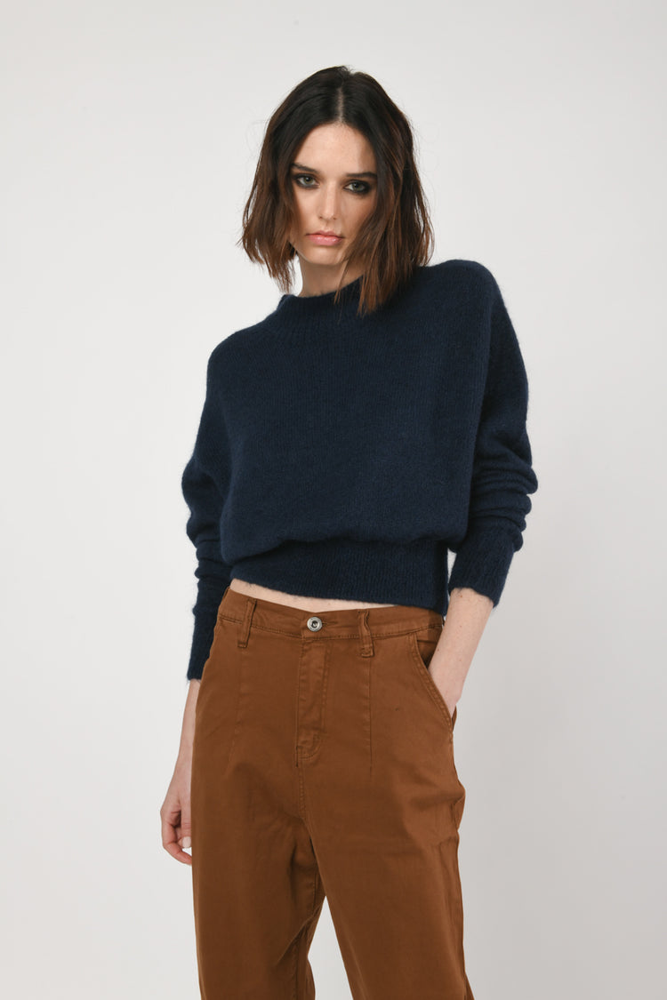 Pull crop misto lana mohair