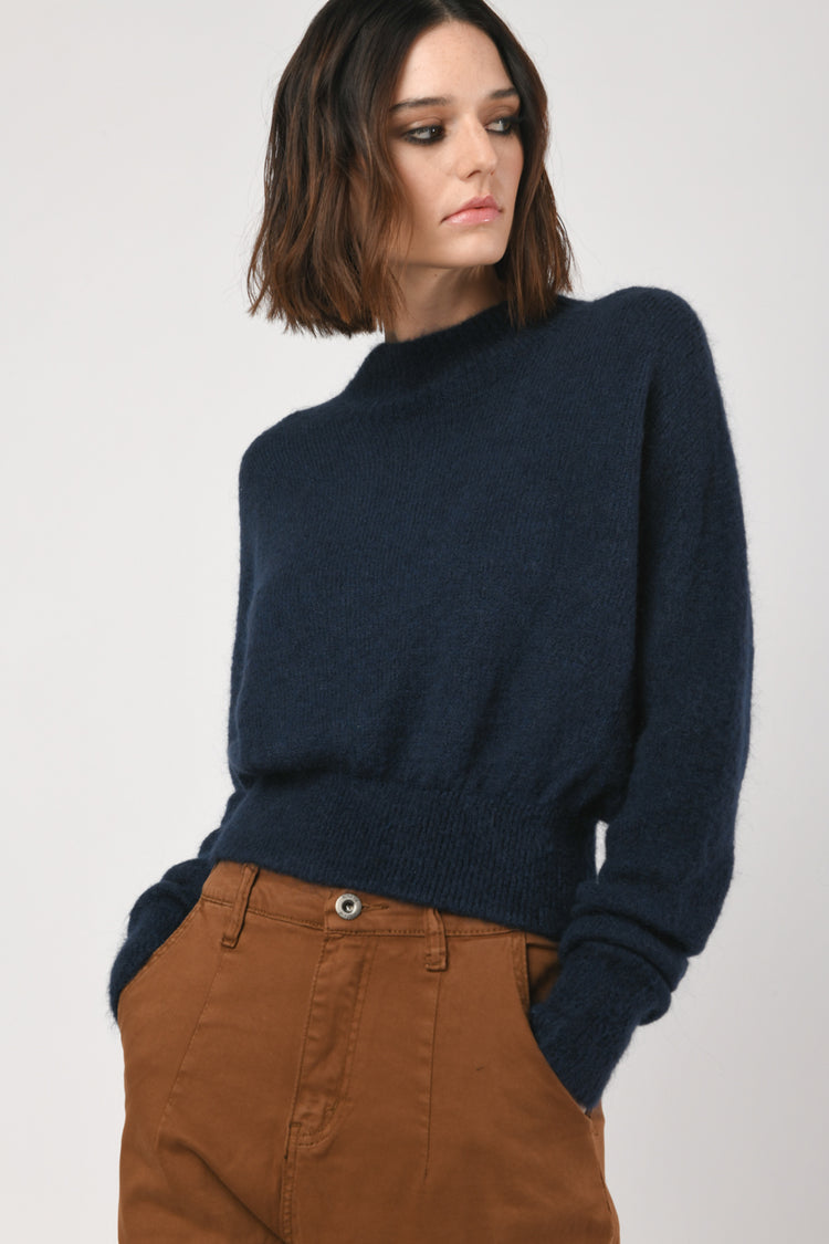 Pull crop misto lana mohair