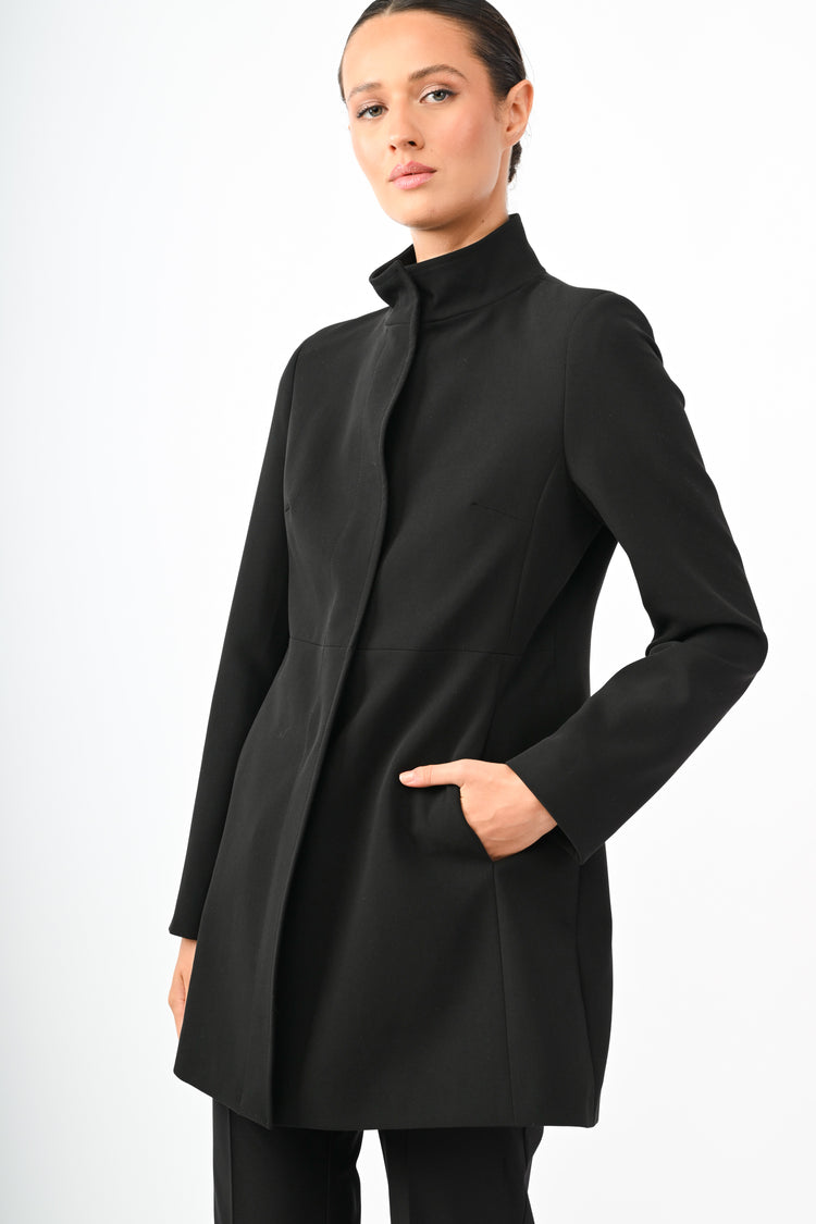 Cappotto con colletto alla coreana