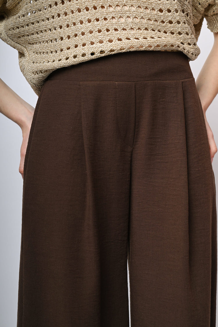 Pantaloni palazzo con pieghe
