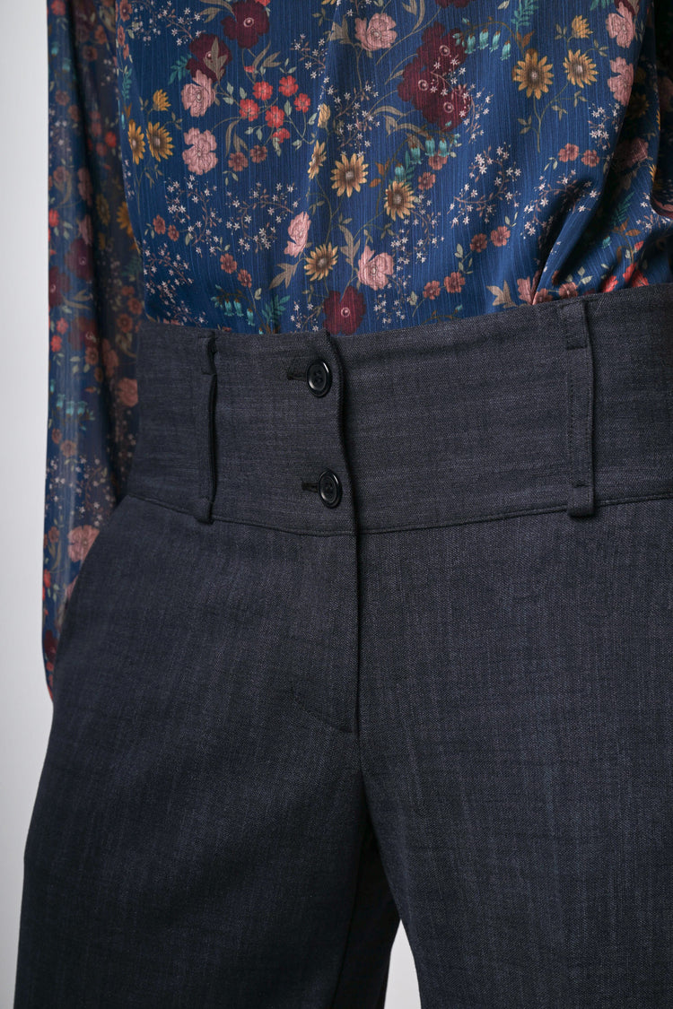 Pantaloni palazzo misto viscosa