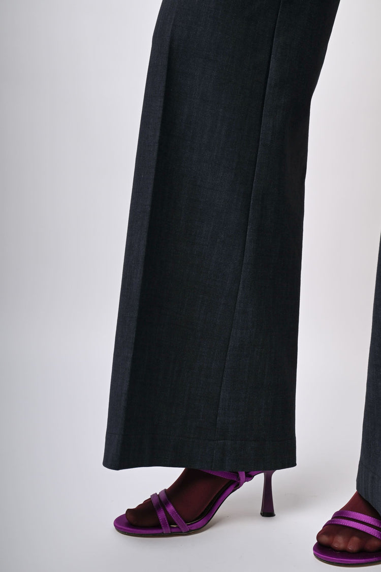 Pantaloni palazzo misto viscosa
