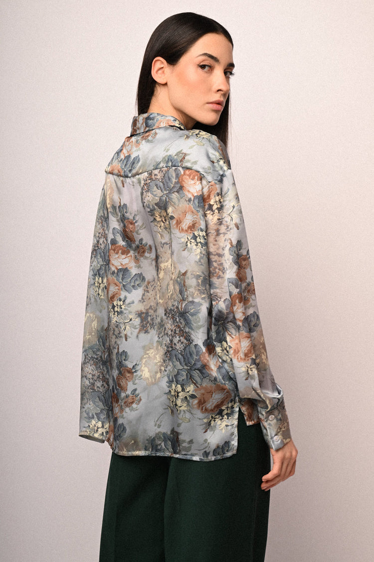 Camicia a stampa floreale