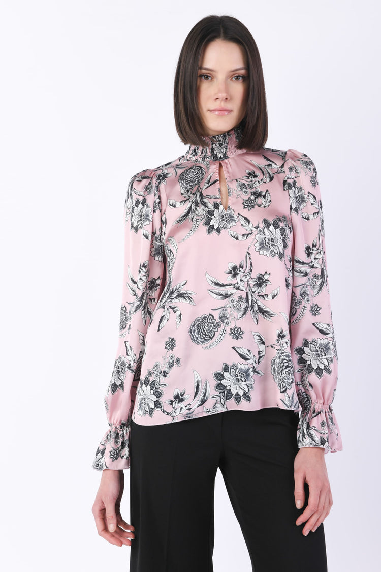 Blusa a stampa floreale