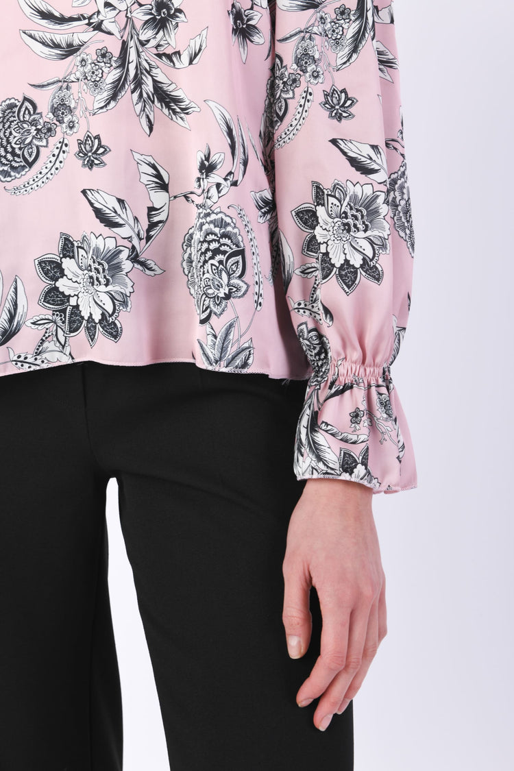 Blusa a stampa floreale
