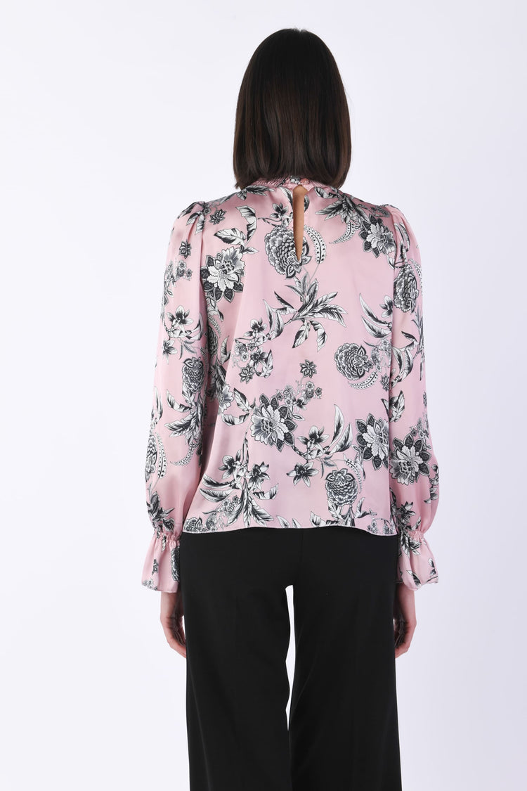 Blusa a stampa floreale