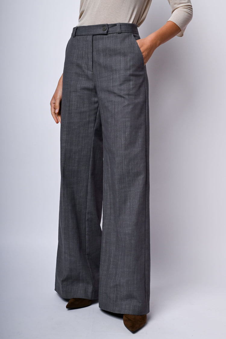 Pantaloni palazzo misto cotone