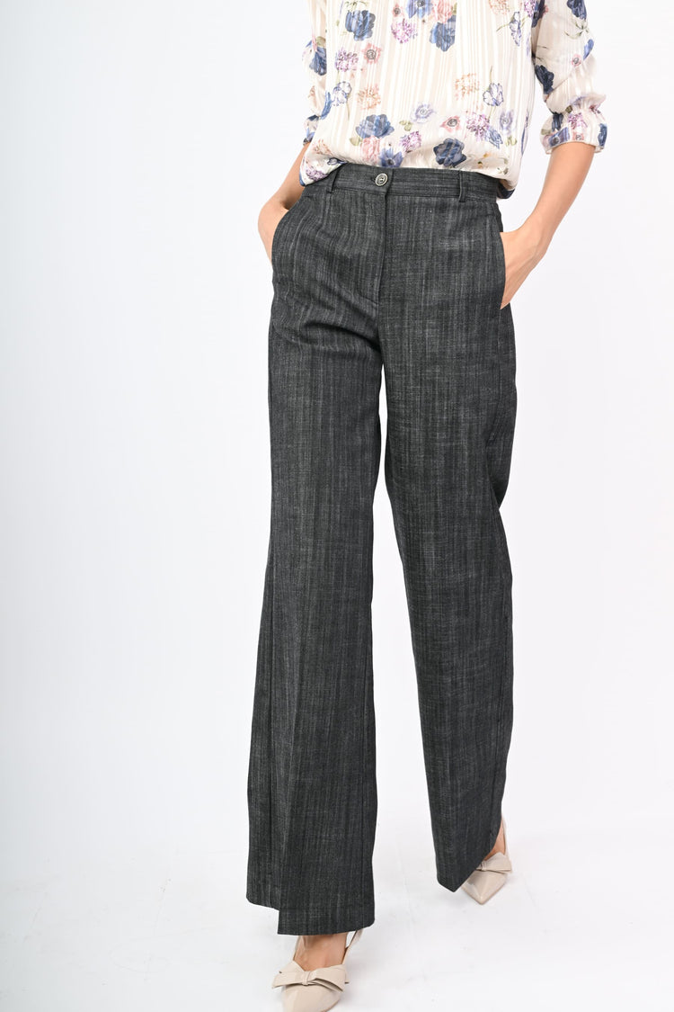 Pantaloni palazzo misto cotone