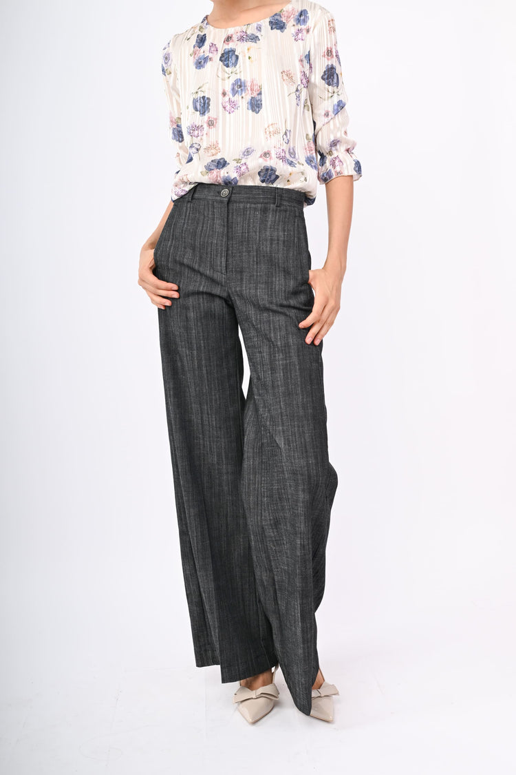 Pantaloni palazzo misto cotone