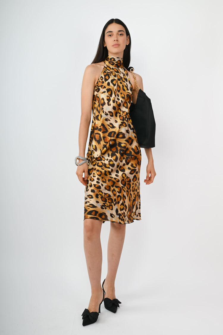 Abito allamericana con stampa leopardata