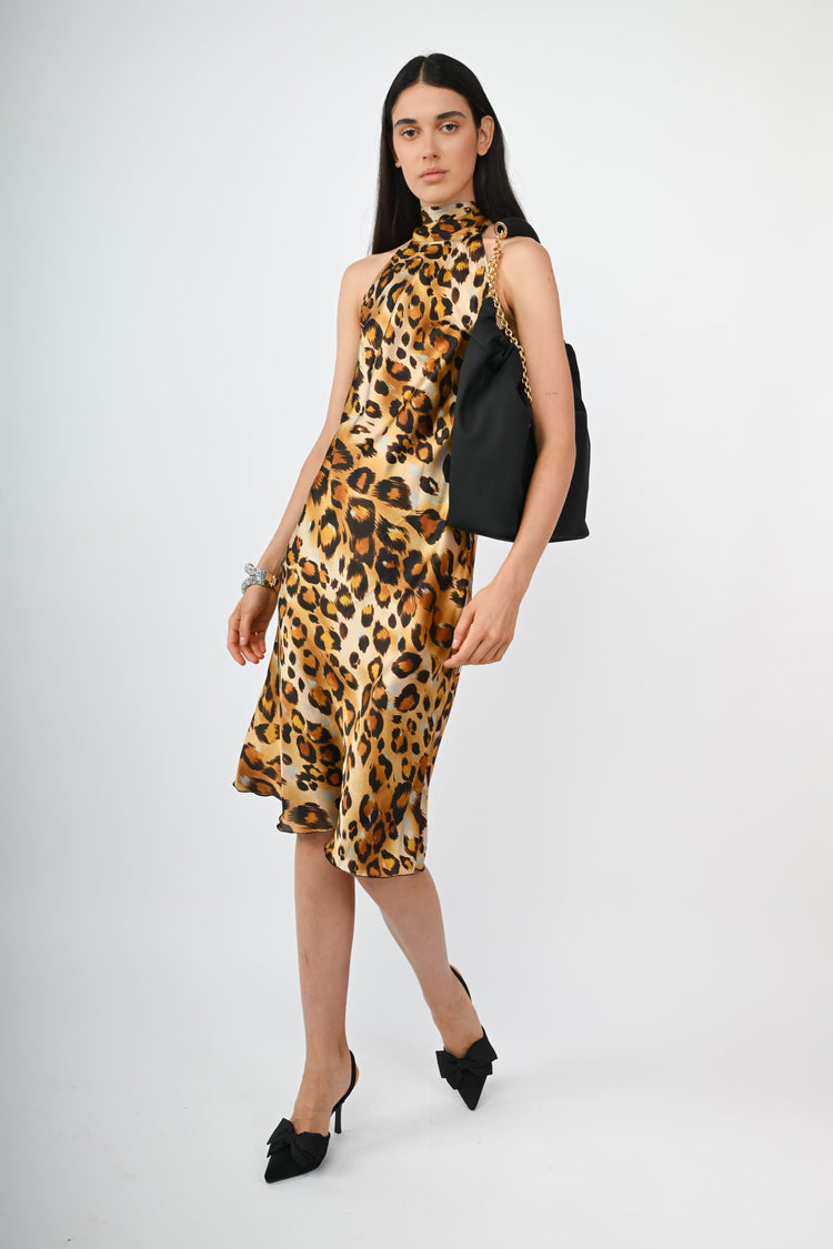 Abito allamericana con stampa leopardata