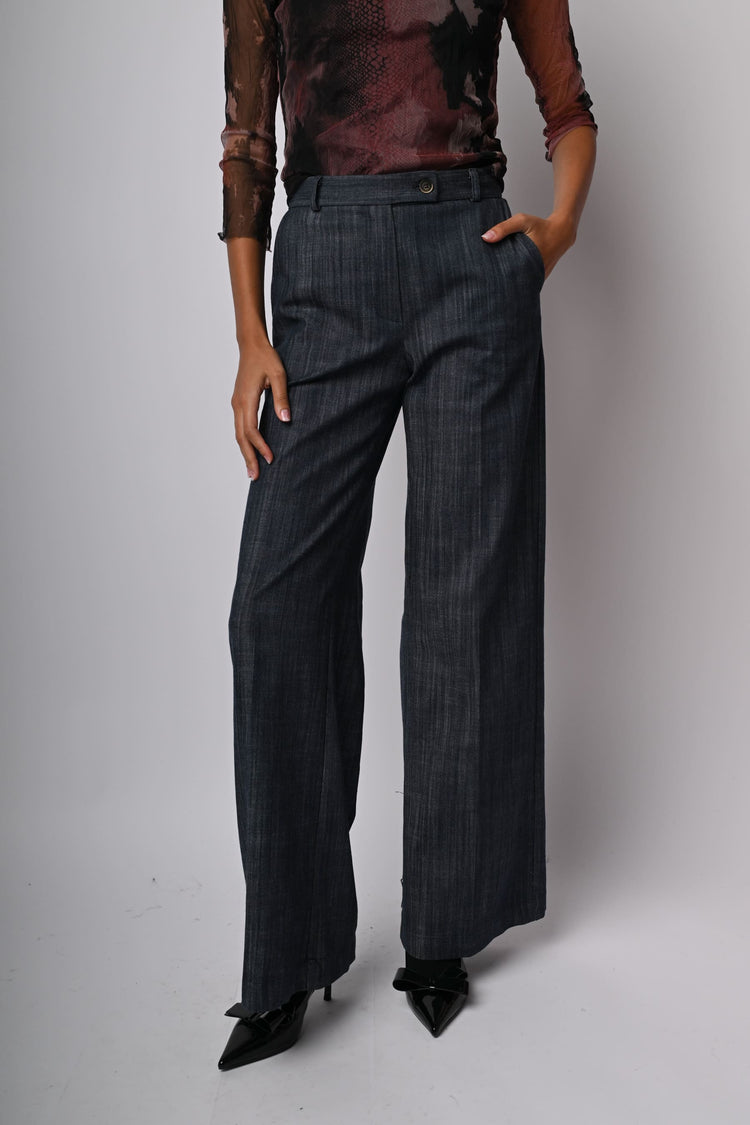 Pantaloni palazzo misto cotone