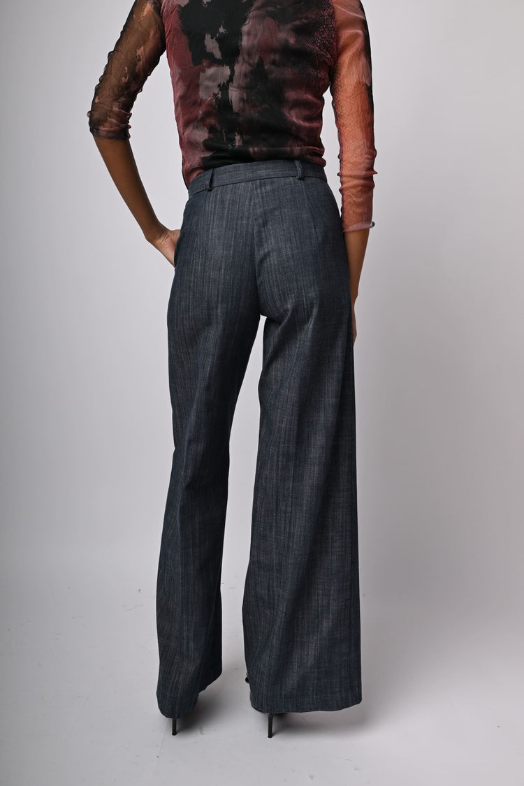 Pantaloni palazzo misto cotone