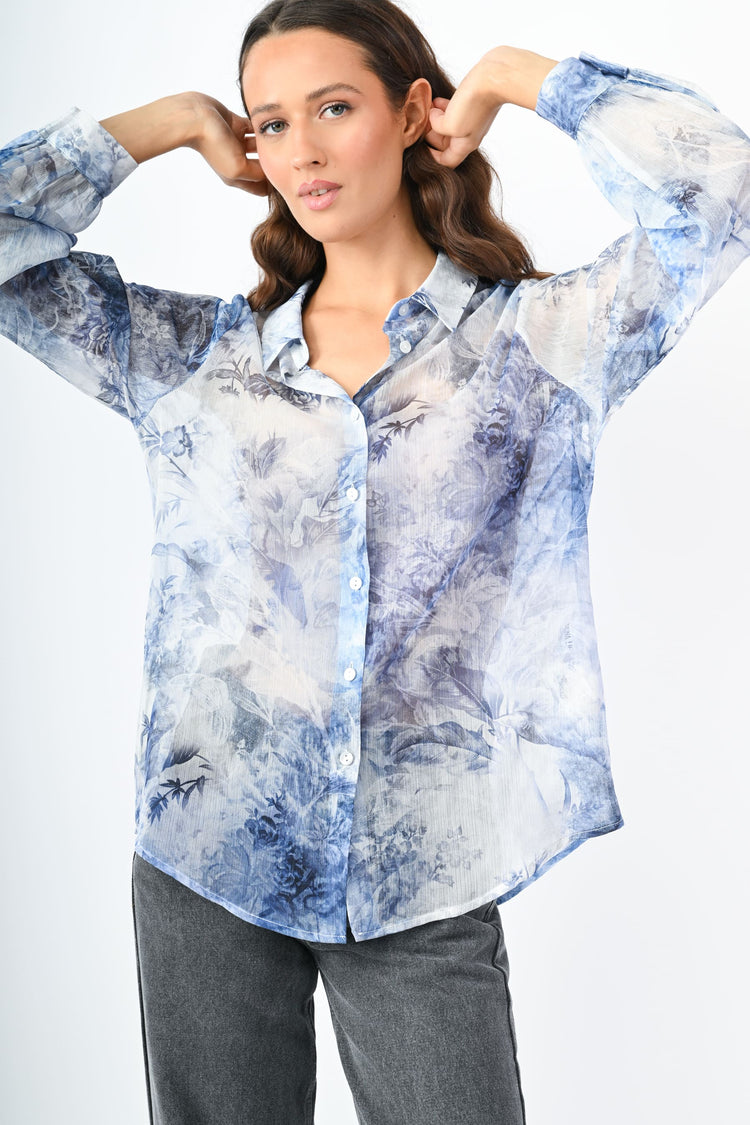 Camicia a stampa floreale