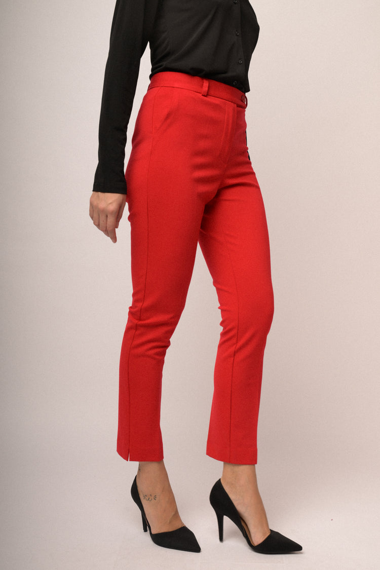 Pantaloni slim-fit basic rossi