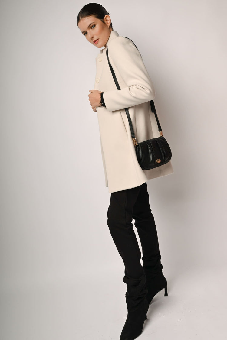 Cappotto con colletto alla coreana