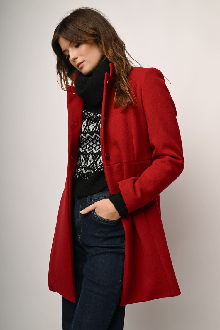 Cappotto con colletto alla coreana