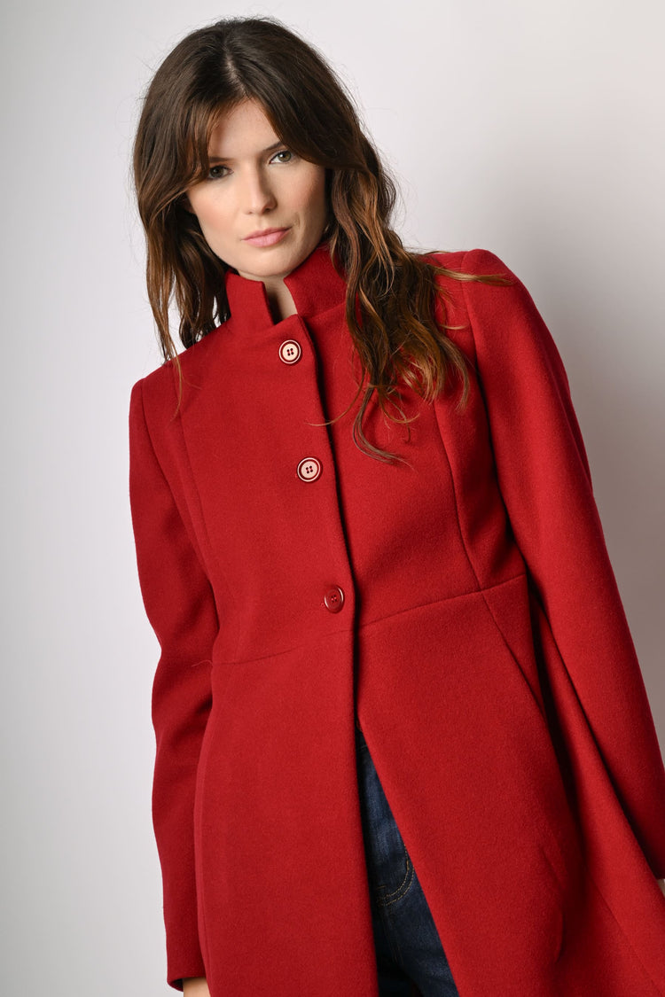 Cappotto con colletto alla coreana