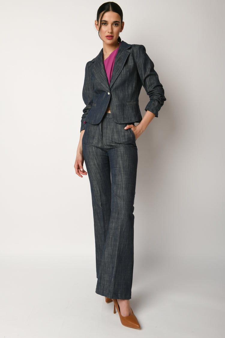 Blazer monopetto in cotone