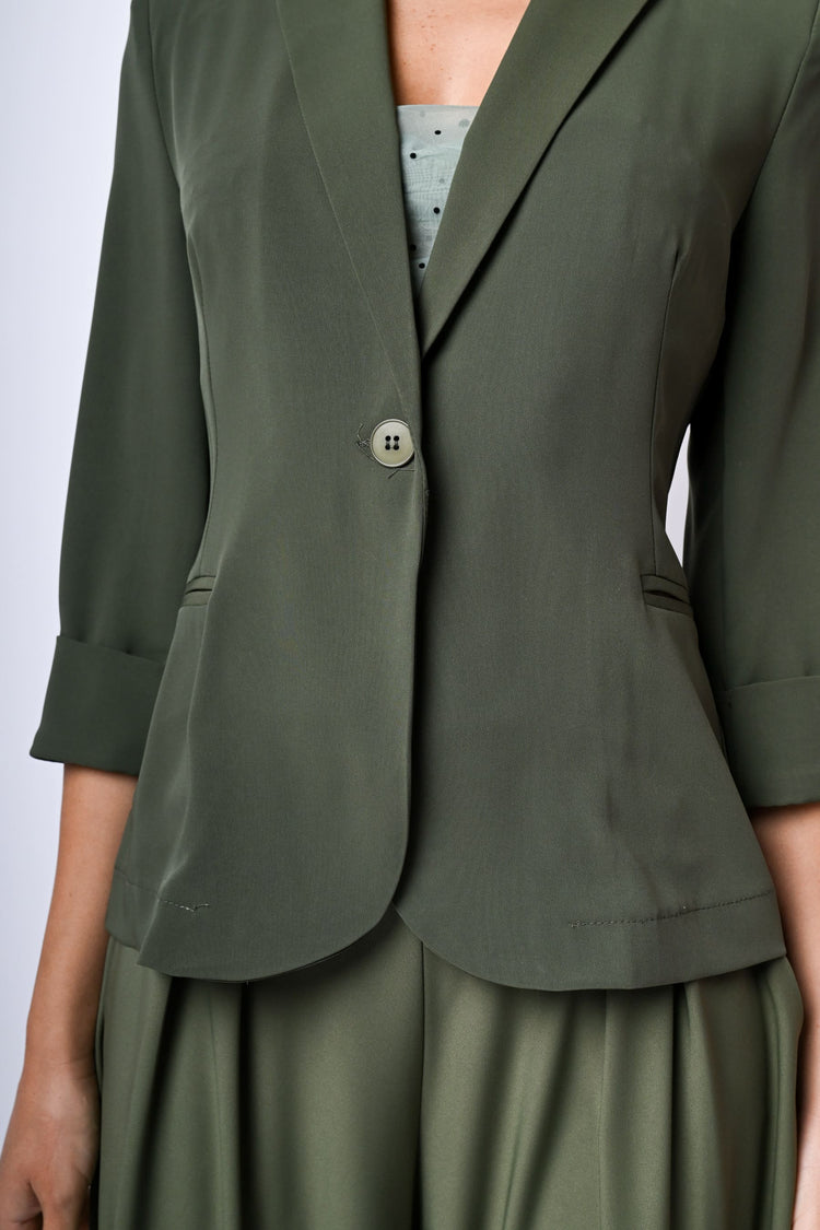 Blazer con maniche crop