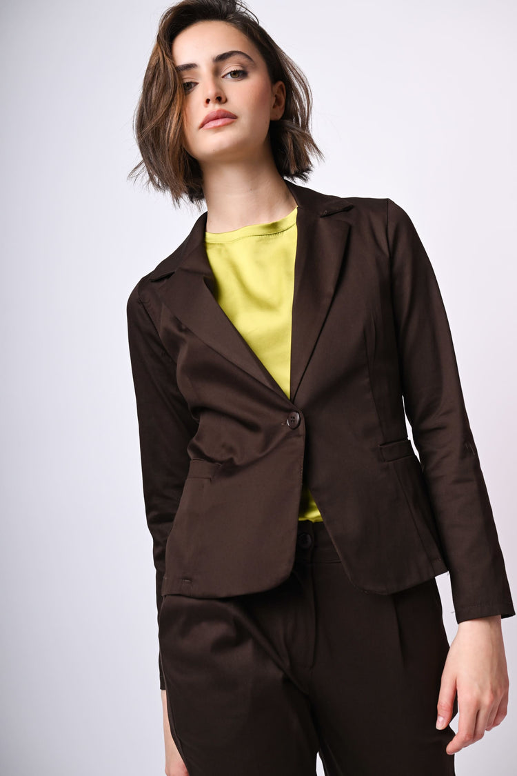 Blazer monopetto in cotone