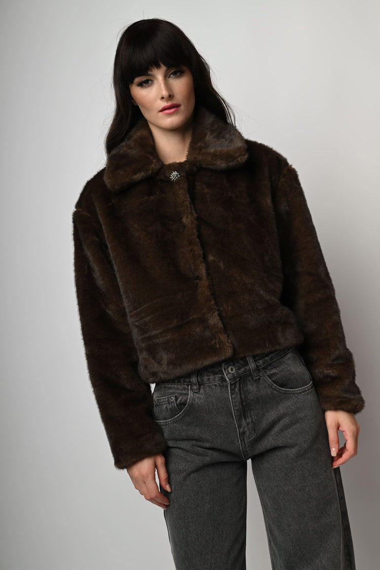 Giacca in faux fur