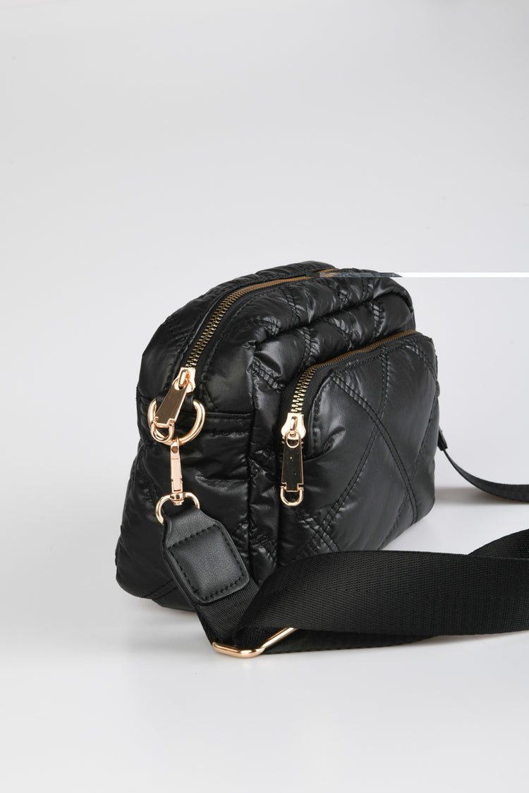 Borsa in nylon trapuntato e imbottito
