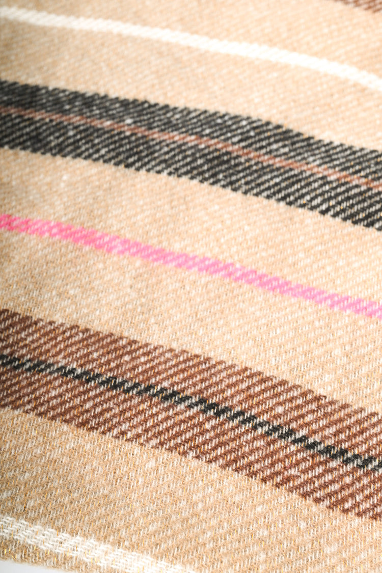 Sciarpa in jacquard lurex a righe
