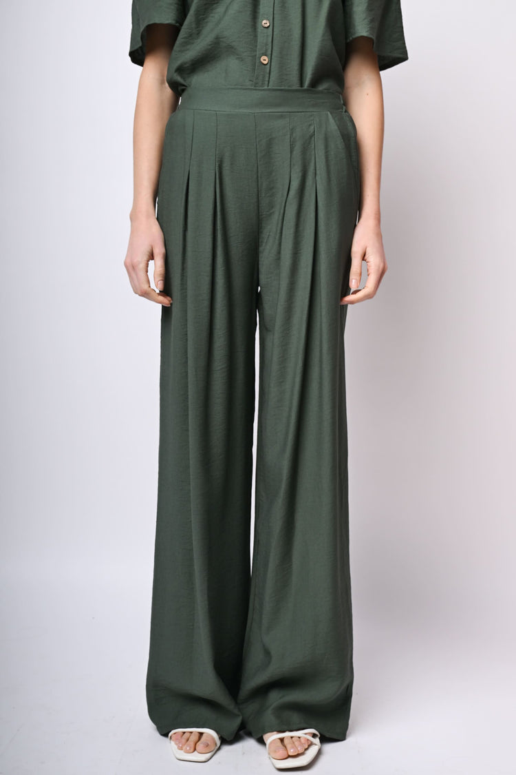 Pantaloni palazzo misto viscosa