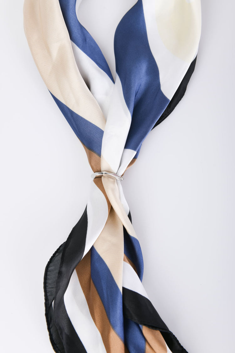 Foulard in raso a righe